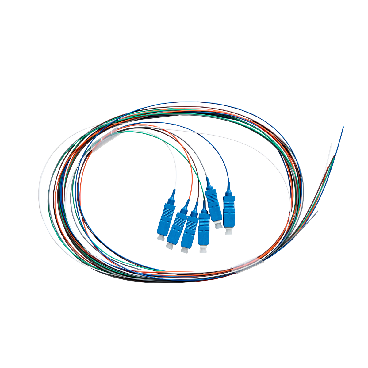 Fibre Pigtail SC OS1 / OS2 Singlemode 2m - 6 Pack Rainbow