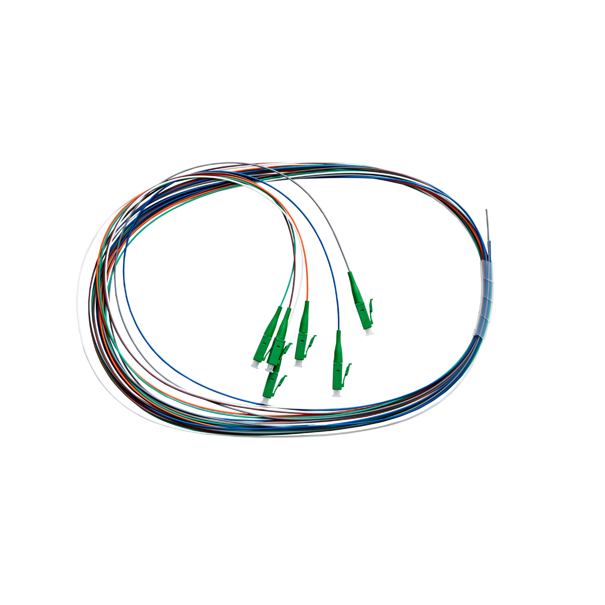 Fibre Pigtail LC/APC OS2 / OS1 Singlemode 2m - 6 Pack Rainbow