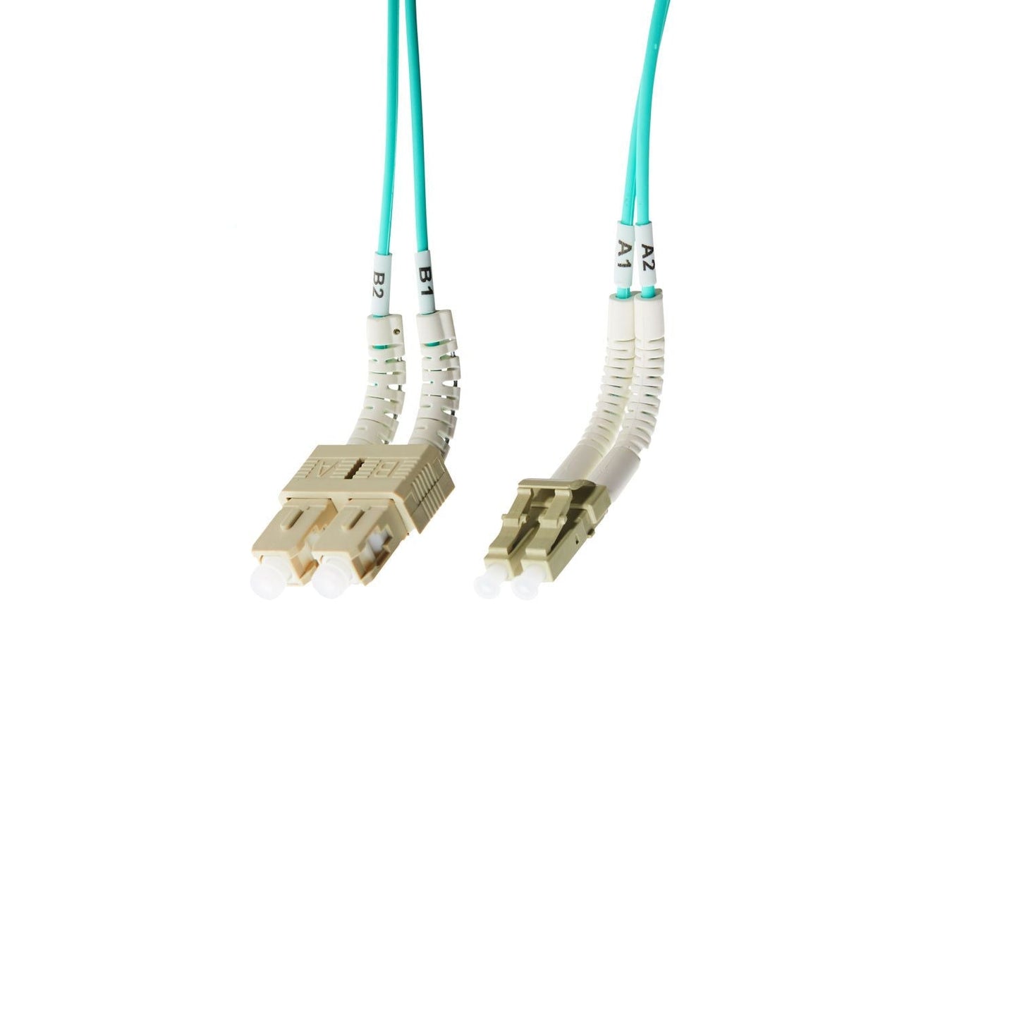 1m LC-SC Flexi Boot OM4 Multimode Fibre Optic Duplex Patch Leads