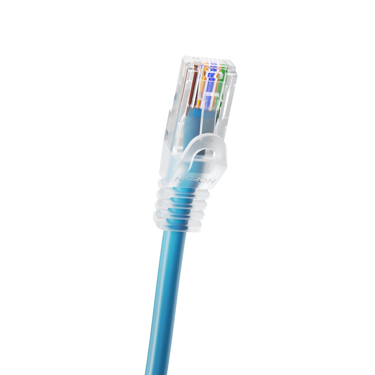 Cat6a Slim Patch Cable, 30AWG, 10G, Pure Bare Copper, Snagless RJ45, Bend Series Ethernet Cable Blue