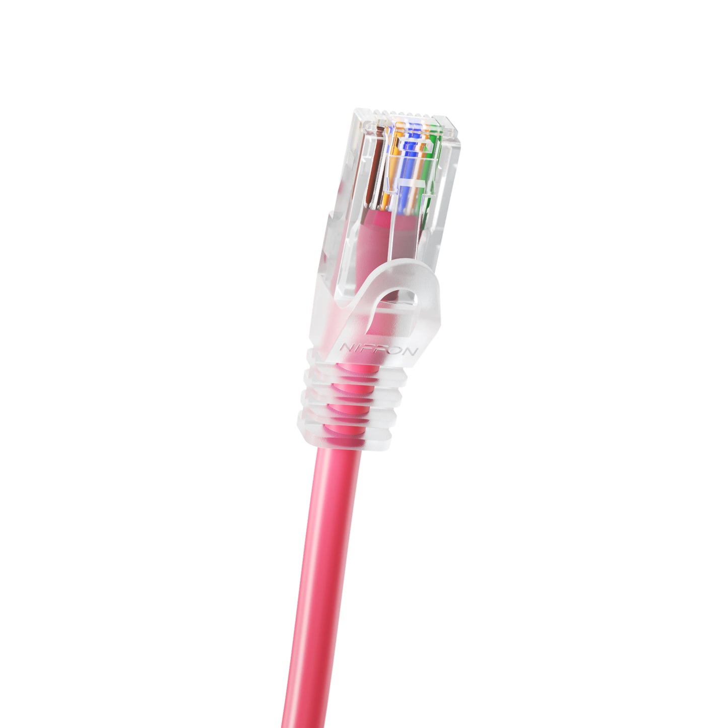 Cat6a Slim Patch Cable, 30AWG, 10G, Pure Bare Copper, Snagless RJ45, Bend Series Ethernet Cable Red