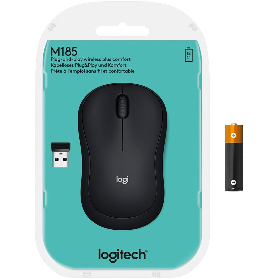 M185 PLUG AND PLAY WL MOUSE PLUS COMFORT BLACK