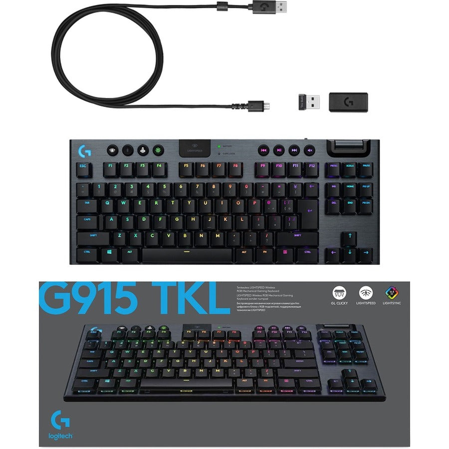 G915 TKL WRLS MECH KB CARBON CLICKY SWITCH