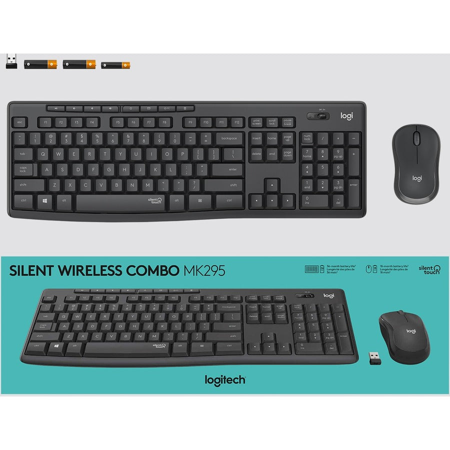 MK295 SILENT WL KEYBOARD MOUSE COMBO GRAPHITE