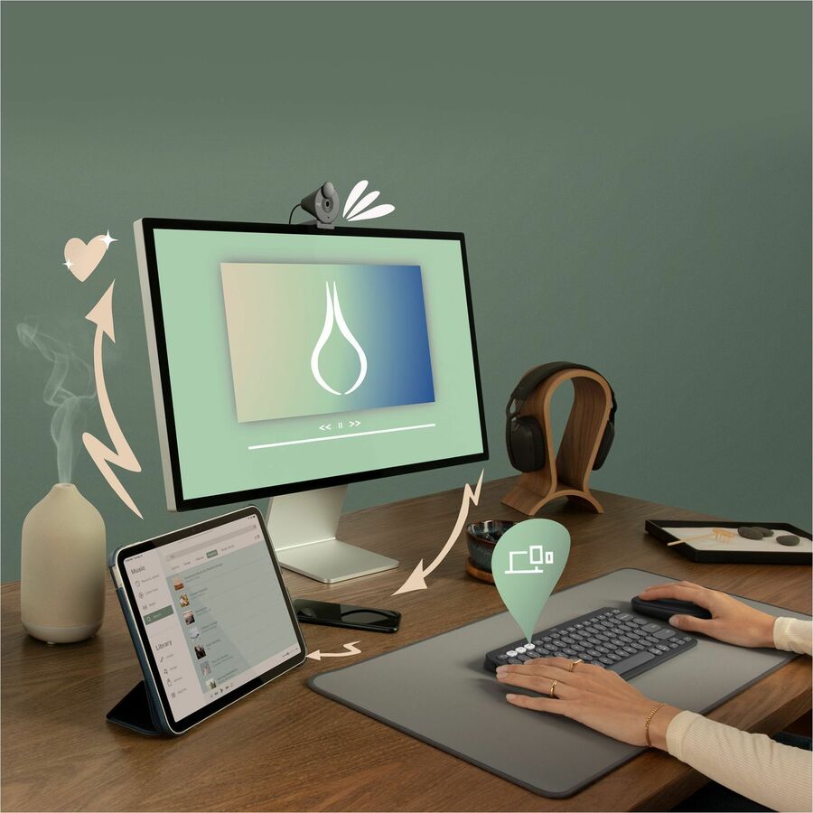 PEBBLE KEYS 2 K380S KEYBOARD TONAL GRAPHITE