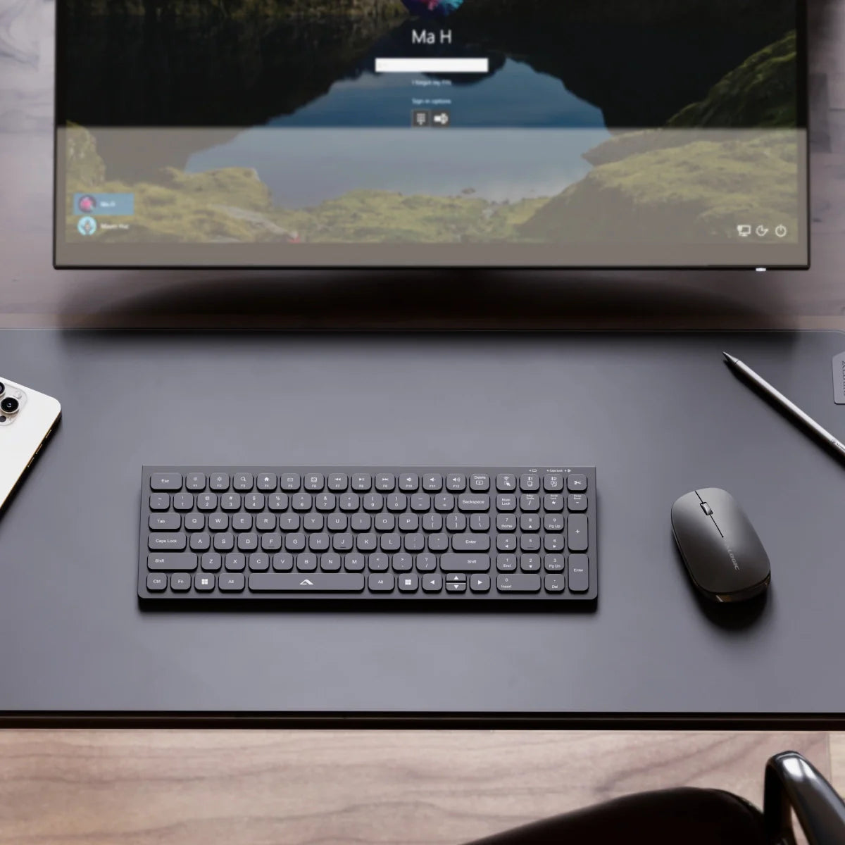 Echelon USB-C Compact Rechargeable Wireless Mouse and Keyboard Combo for Windows