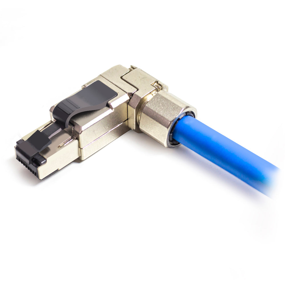 NIFFON RJ45 Cat6A Shielded Angled Industrial Field Connector