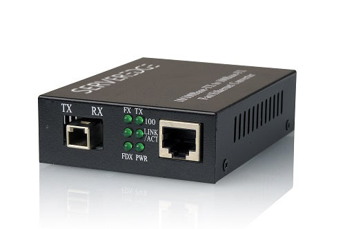10/100Base-TX to 100Base-FX Multimode MTRJ Fibre Media Converter (2km)