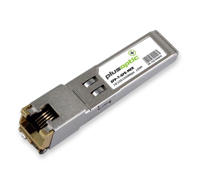 Meraki compatible 10/100/1000Mbps, Copper SFP, 100M Transceiver, RJ-45 Connector for Copper
