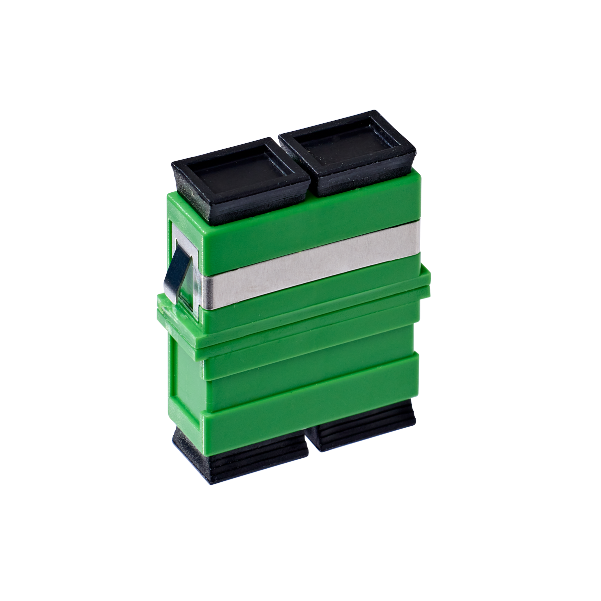 SC/APC OS1/OS2 Singlemode Through Coupler Flangeless Duplex | Green