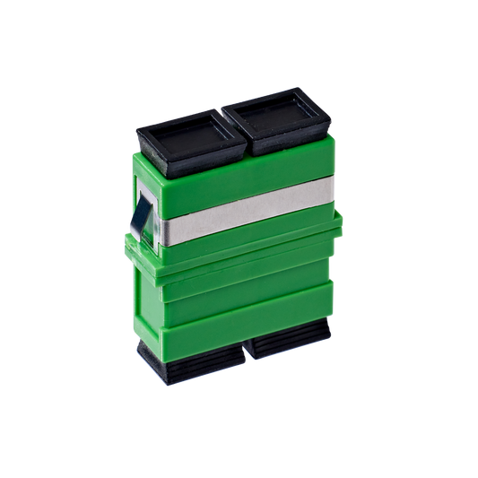 SC/APC OS1/OS2 Singlemode Through Coupler Flangeless Duplex | Green