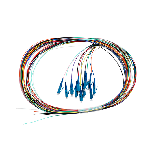 2m Fibre Pigtail LC OS1 / OS2 Singlemode | 12 Pack Rainbow
