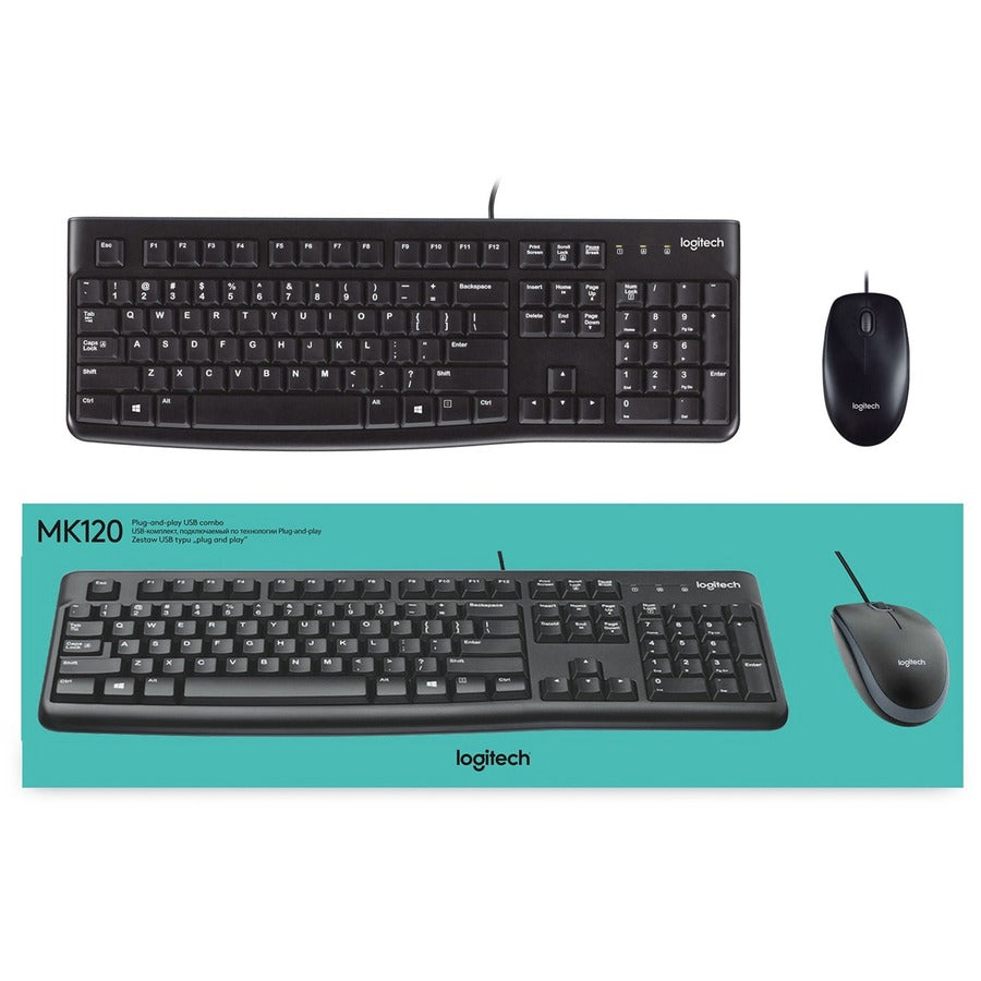 MK120 DESKTOP CORDED KEYBOARD MOUSE COMBO