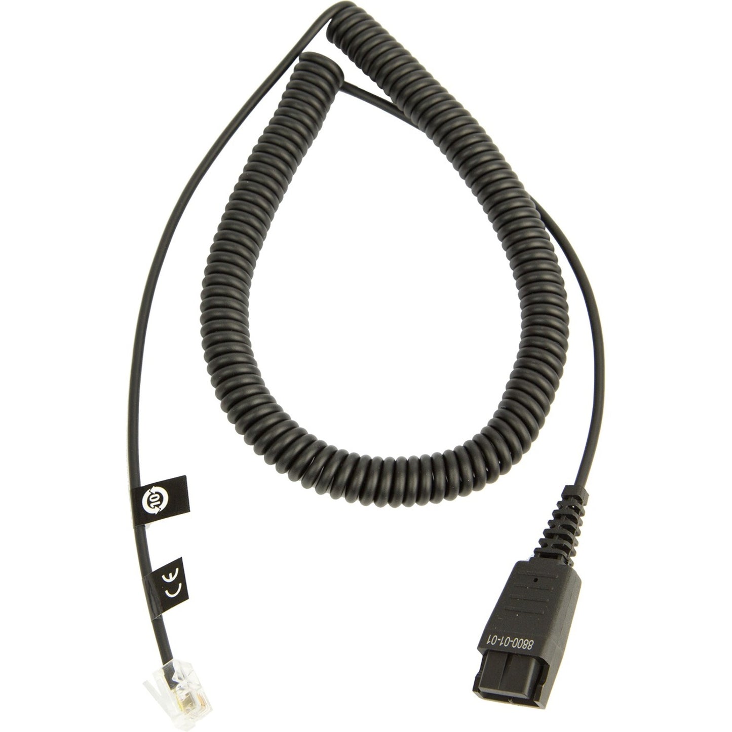 DIRECT CONNECT CORD QD-RJ-9 COILED CORD