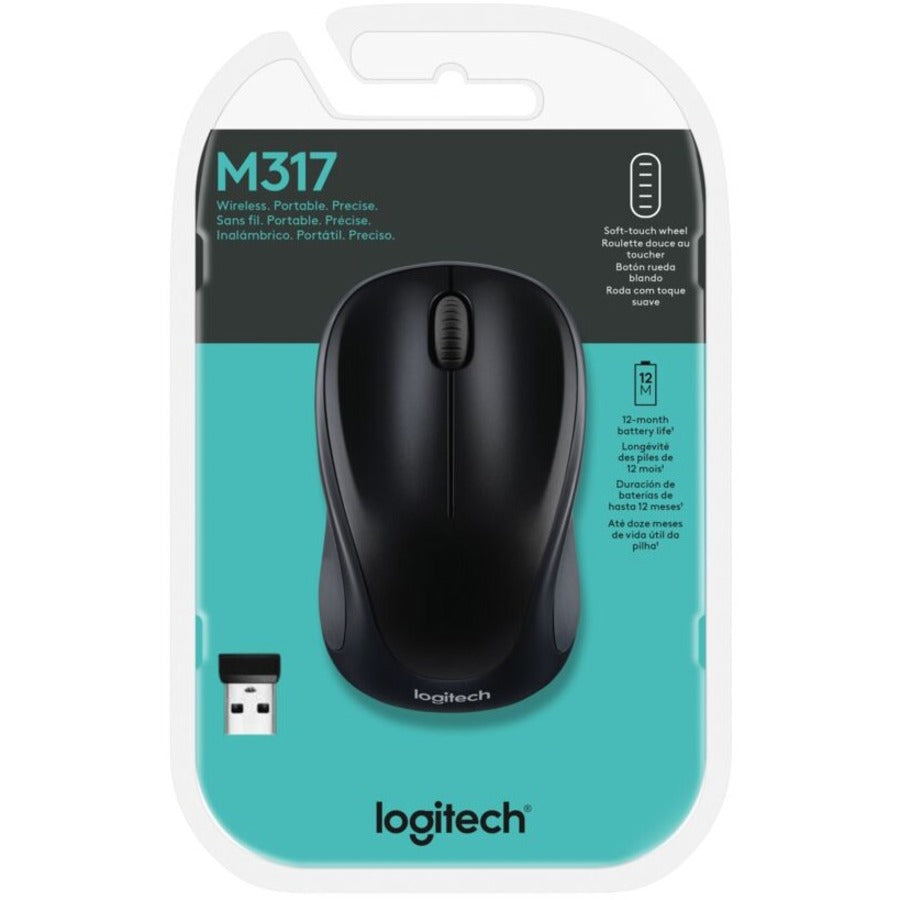 WRLS MOUSE M317 BLACK SMOOTH RELIABLE TRAVEL MOUSE