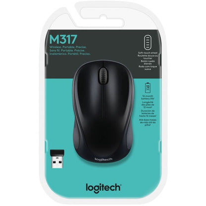 WRLS MOUSE M317 BLACK SMOOTH RELIABLE TRAVEL MOUSE