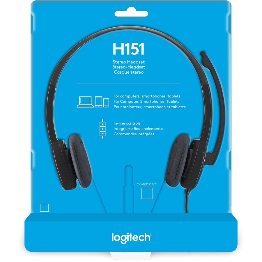 H151 STEREO HEADSET 3.5MM JACK BLACK