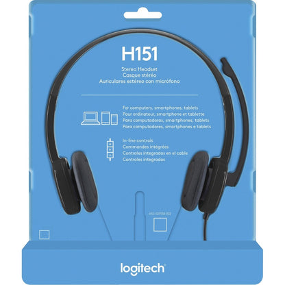 H151 STEREO HEADSET 3.5MM JACK BLACK