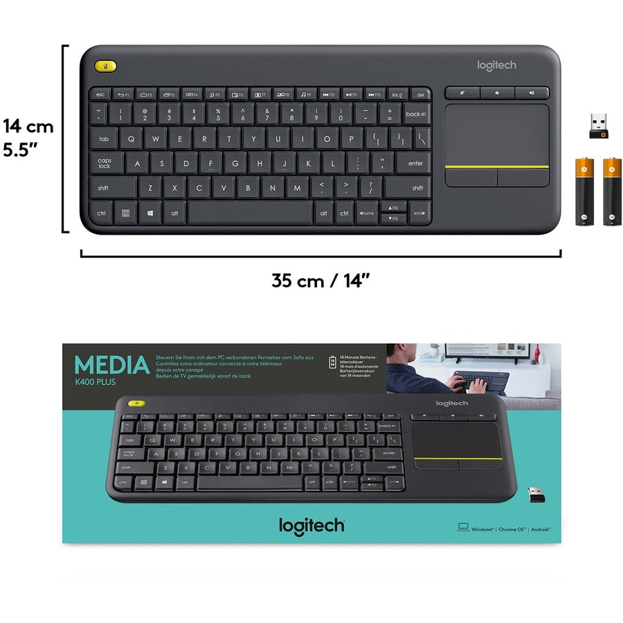 K400 PLUS WRLS TOUCH KEYB BLK