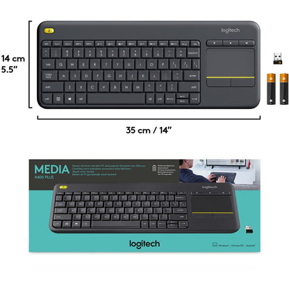 K400 PLUS WRLS TOUCH KEYB BLK
