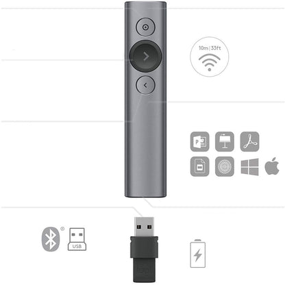 SPOTLIGHT PRESENTATION REMOTE SLATE NAVIGATE SLIDES 100FT AWAY