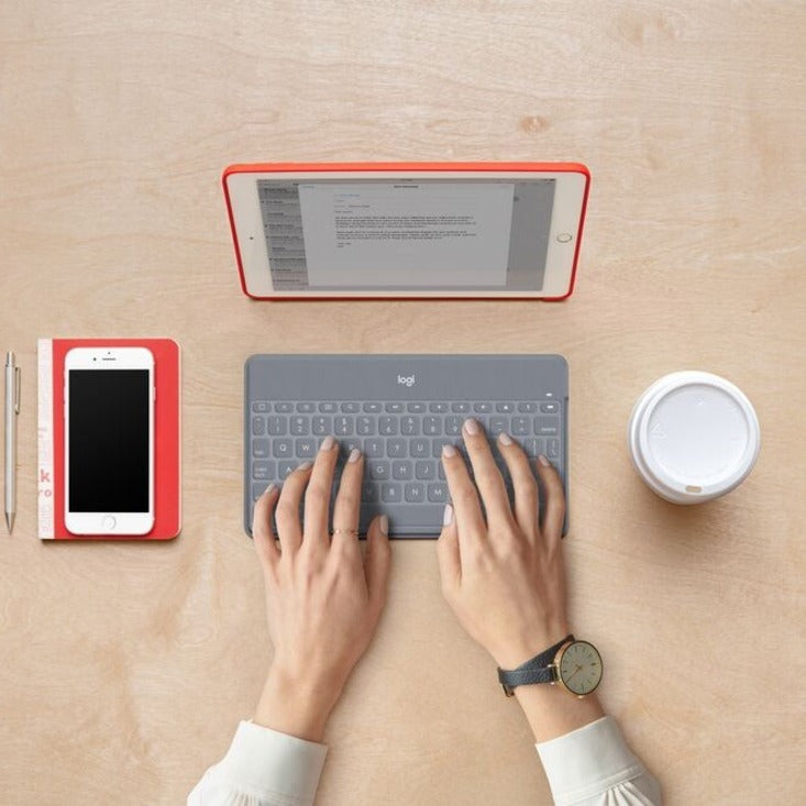 LOGITECH KEYS-TO-GO WIRELESS KEYBOARD STONE