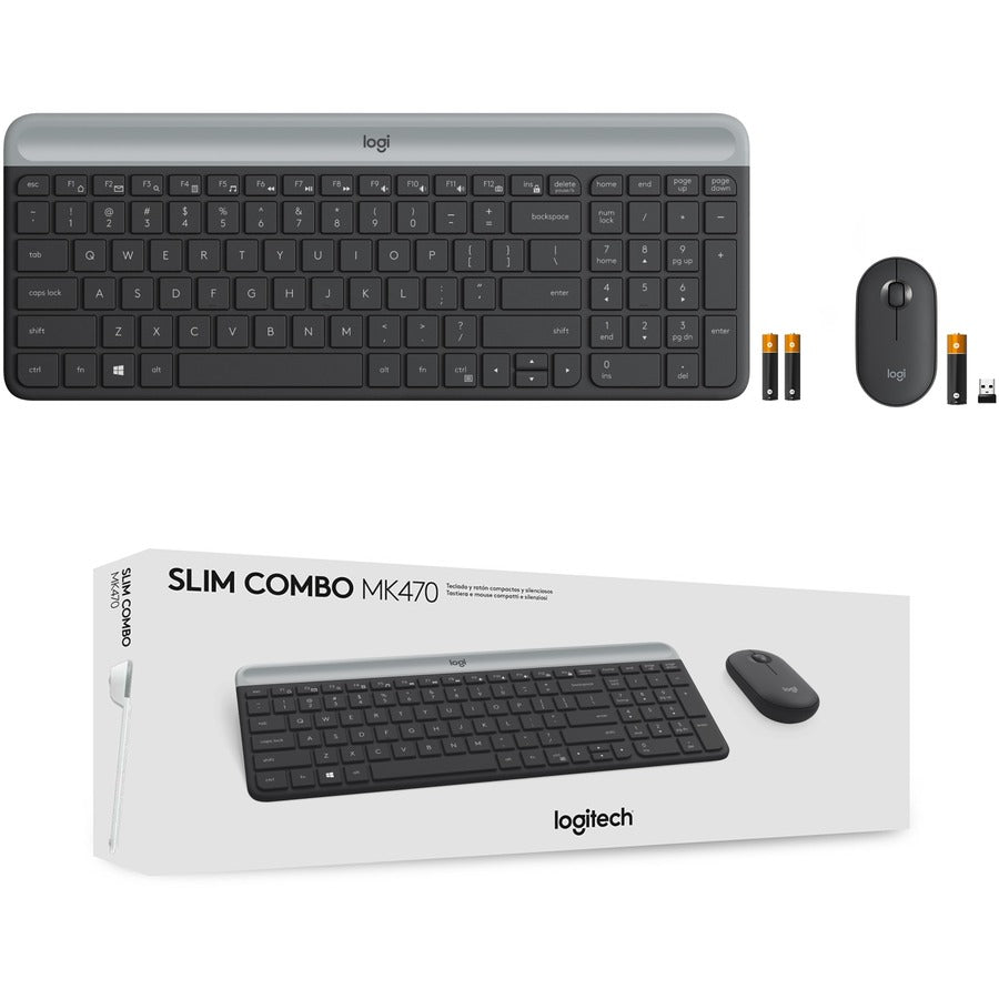 MK470 WRLS SLIM KEYB/MOUSE COMBO GRAPHITE