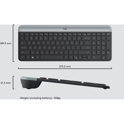 MK470 WRLS SLIM KEYB/MOUSE COMBO GRAPHITE