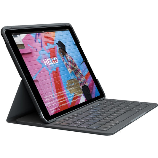 SLIM FOLIO KEYB IPAD 7TH GEN GRAPHITE