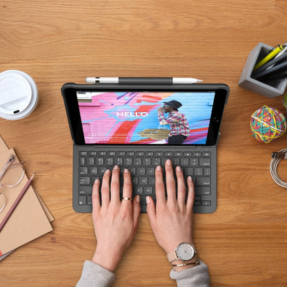 SLIM FOLIO KEYB IPAD 7TH GEN GRAPHITE