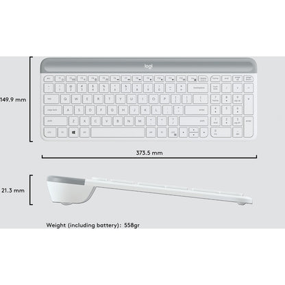 MK470 WRLS SLIM KB COMBO WHITE