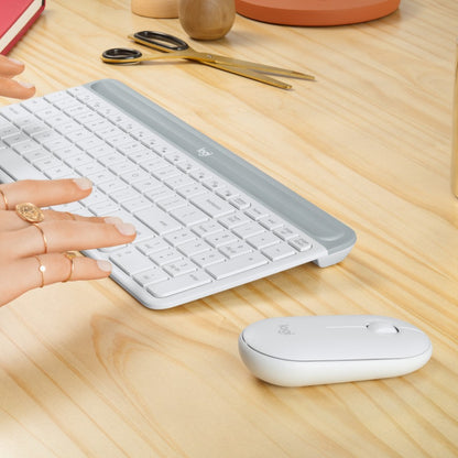 MK470 WRLS SLIM KB COMBO WHITE