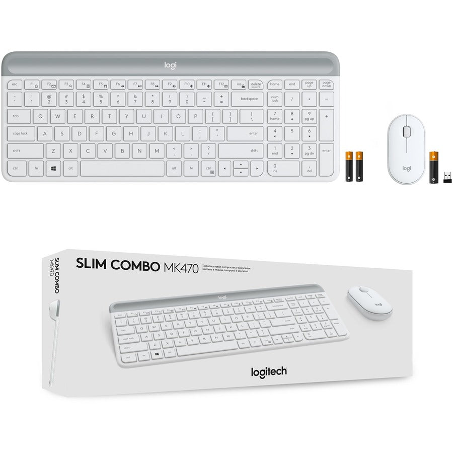 MK470 WRLS SLIM KB COMBO WHITE