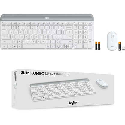 MK470 WRLS SLIM KB COMBO WHITE