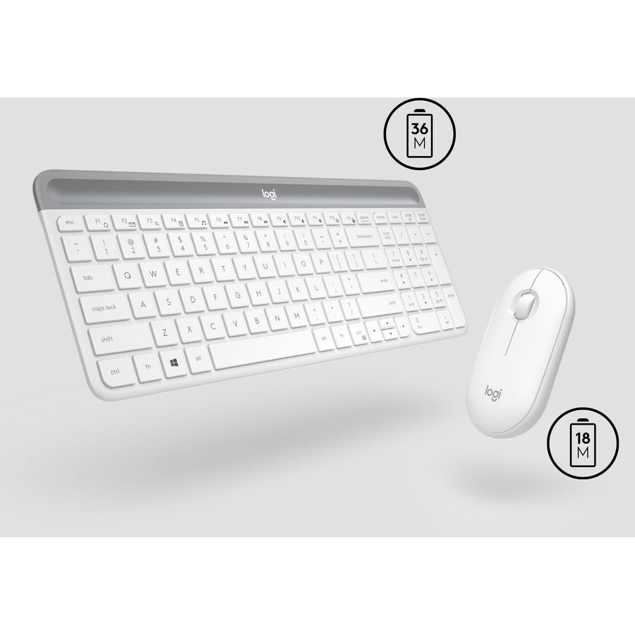 MK470 WRLS SLIM KB COMBO WHITE