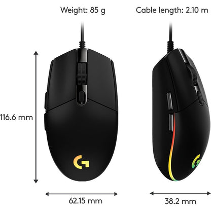 G203 GAME WIRED MOUSE NEW BLK