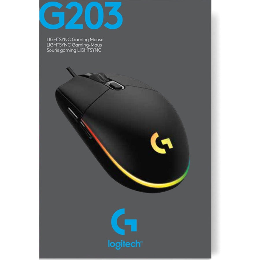 G203 LIGHTSYNC GAME MOUSE WHITE NEW LOGI G WIRED GAMING MOUSE