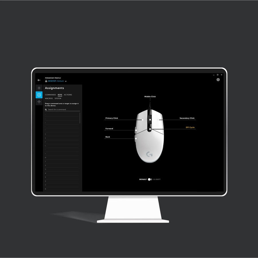 G203 LIGHTSYNC GAME MOUSE WHITE NEW LOGI G WIRED GAMING MOUSE