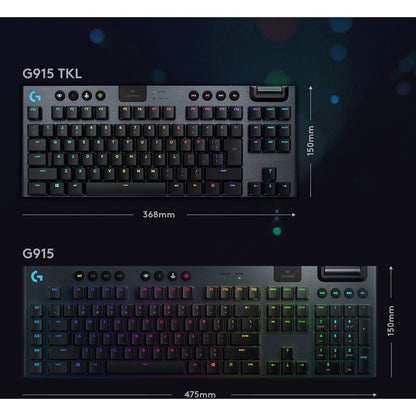 G915 TKL WRLS MECH KB CARBON LINEAR SWITCH