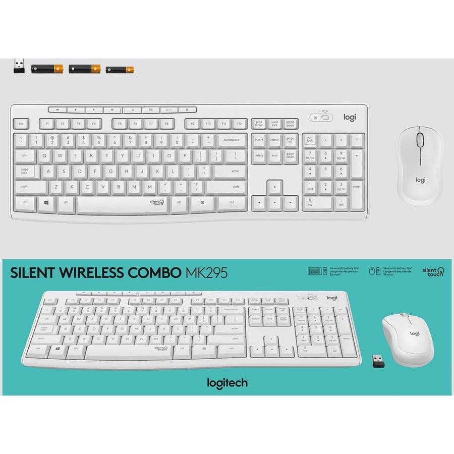 MK295 SILENT WL KEYBOARD  MOUSE COMBO OFF-WHITE