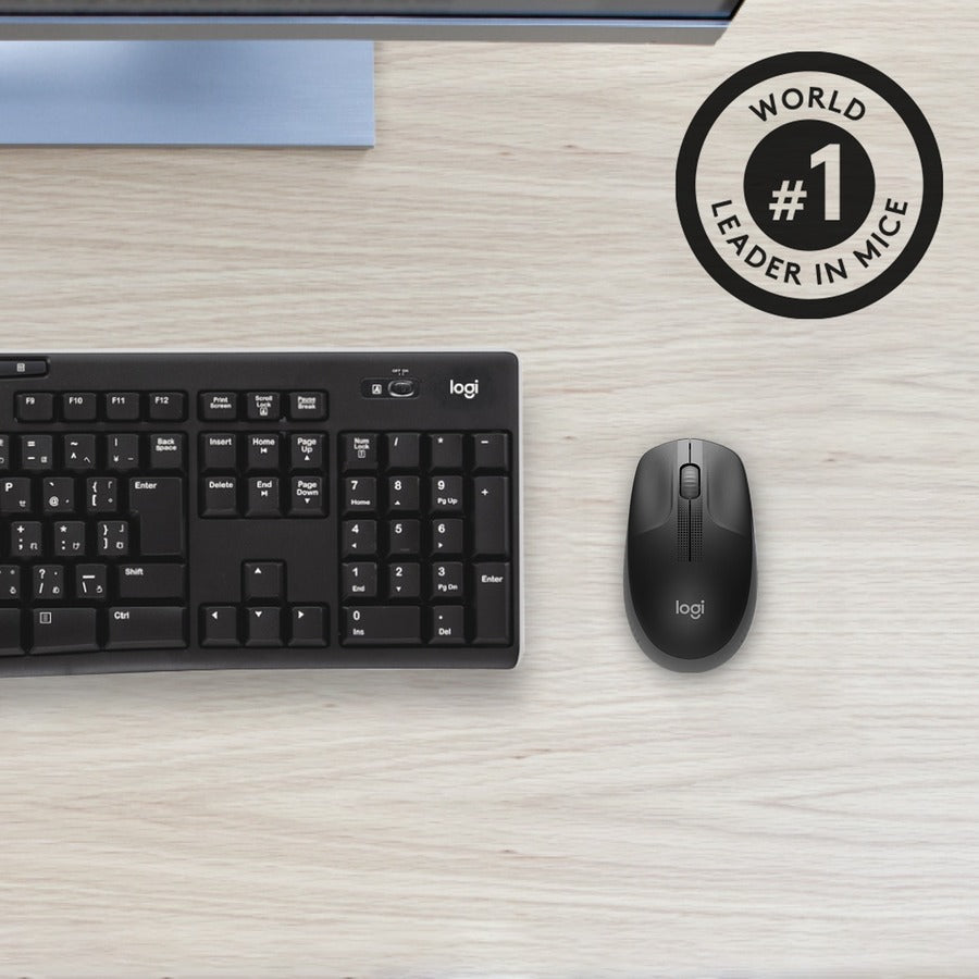 M190 FULL-SIZE WL MOUSE CHARCOAL
