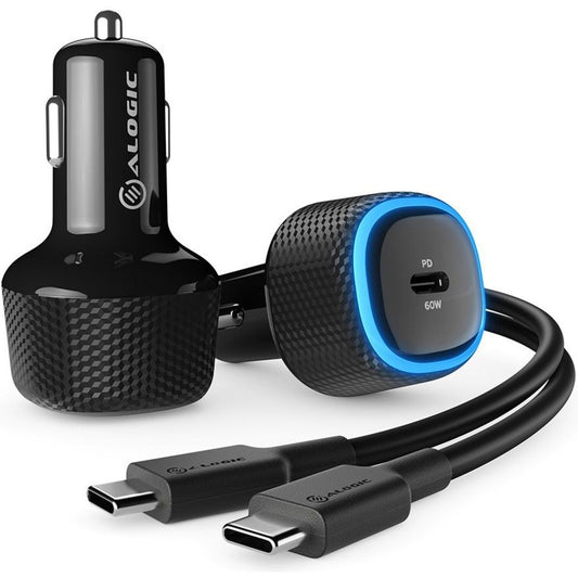 ALOGIC RAPID USB-C LAPTOP CAR CHARGER - 60W POWER DELIVERY