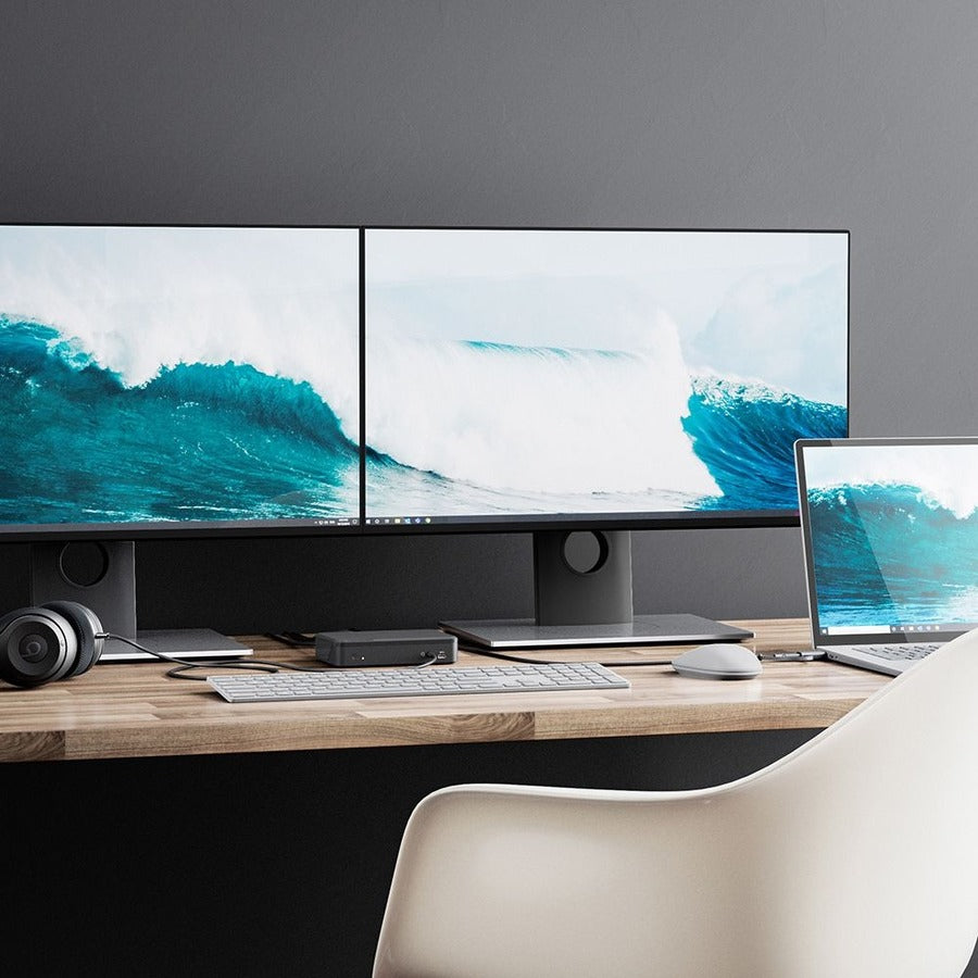 UNIVERSAL TWIN HD DOCKING STATION USB-C & USB-A COMPATIBLE