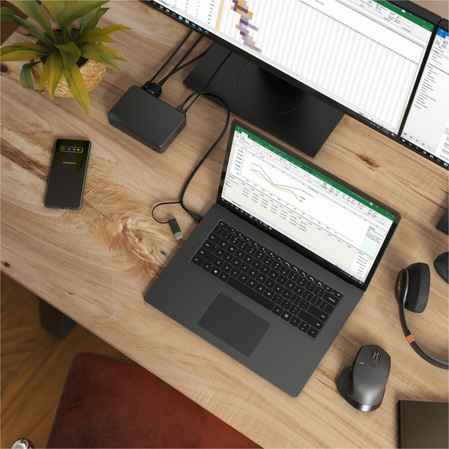 UNIVERSAL TWIN HD DOCKING STATION USB-C & USB-A COMPATIBLE