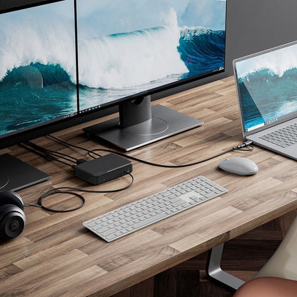 UNIVERSAL TWIN HD DOCKING STATION USB-C & USB-A COMPATIBLE