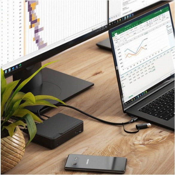 UNIVERSAL TWIN HD PRO DOCKING STATION USB-C & USB-A SUITABLE W/PD