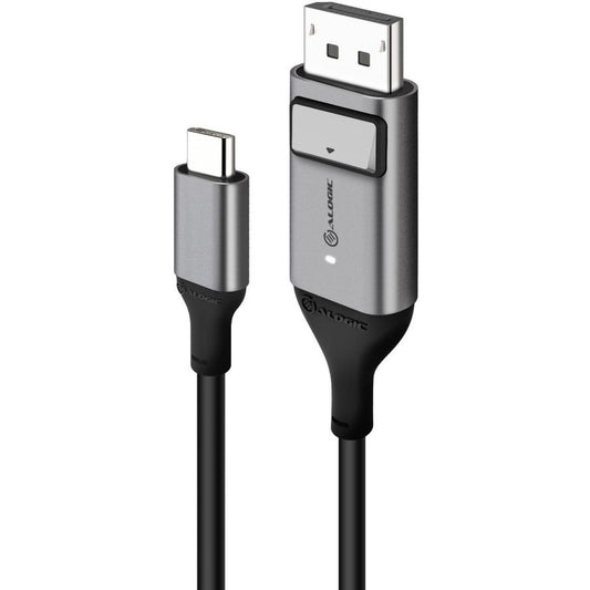 2M ULTRA USB-C  MALE  TO DP MALE CABLE 4K 60HZ WITH LED WHITE