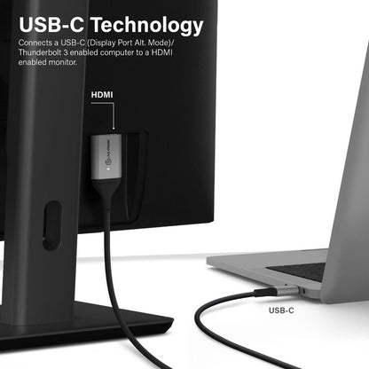 1M ULTRA USB-C MALE TO HDMI MALE CABLE 4K 60HZ WITH LED WHITE