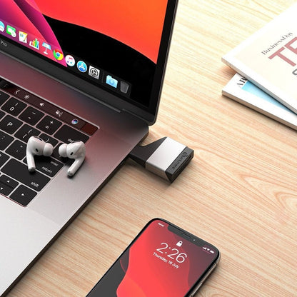 ULTRA MINI USB-C MALE TO SD AND MICRO SD CARD READER FEMALE ADAPTER