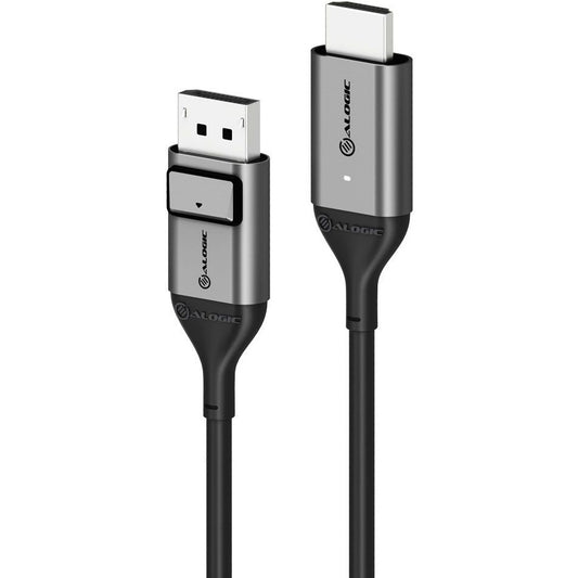 DISPLAYPORT TO HDMI CABLE MALE TO MALE 02M 4K 60HZ SPACE GREY